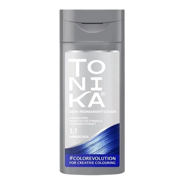 Tonika-Midnight-Blue-3-1-150ml-600x600-1.webp شامپو رنگ مو تونیکا رنگ آبی تیره شماره 3.1 - Image 1