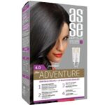 کیت رنگ مو بدون آمونیاک آسه asse دو تیوپه شماره 4.0 اصل و اورجينال